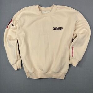 Dandy Worldwide Diner Staff Sweatshirt Mens Small Cream I Love You Crewneck